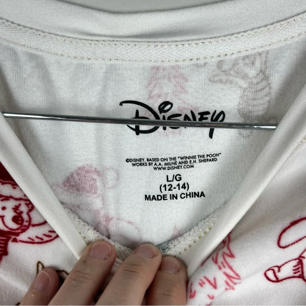 Disney Winnie the Pooh Women's Soft Christmas Top Pants Pajama Set 2-Piece Large - Picture 6 of 13